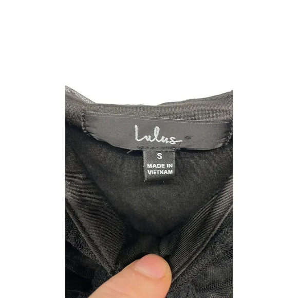 Lulus Black Lace Bodysuit Size Small (S) - Picture 4 of 8